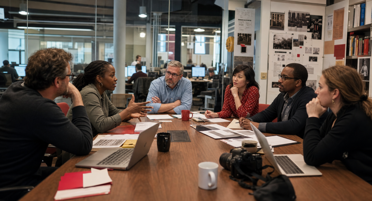 Local newsroom strategy meeting