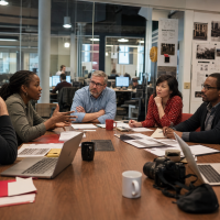 Local newsroom strategy meeting