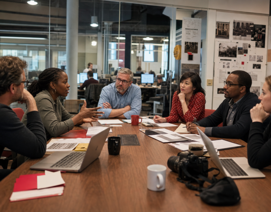 Local newsroom strategy meeting